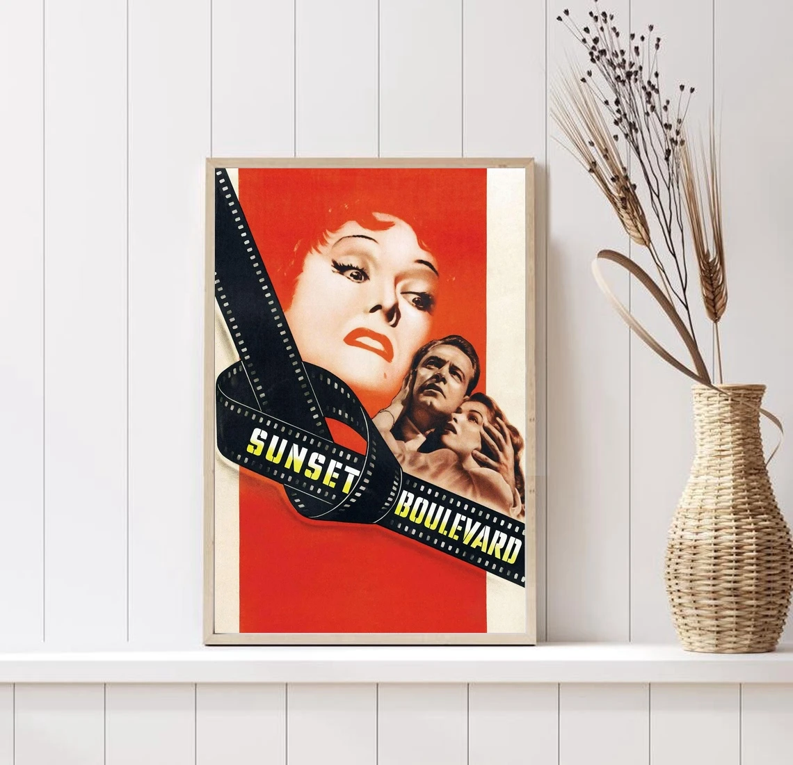 Sunset Boulevard (1950) Poster American Film Noir SUNSET BLVD Wall Decor Los Angeles Art Gift