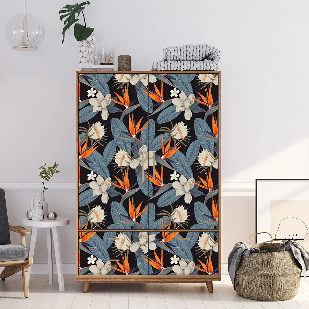 Самоклеящиеся обои С Рисунком Листьев ручной работы