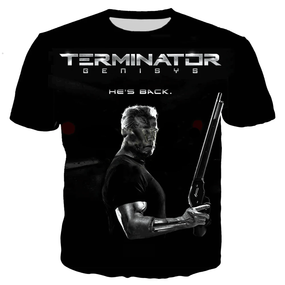 Fashion Movie Terminator Arnold Schwarzenegger T Shirt Men Women 3D Printed T-shirt Harajuku Style Tshirt Streetwear Tops