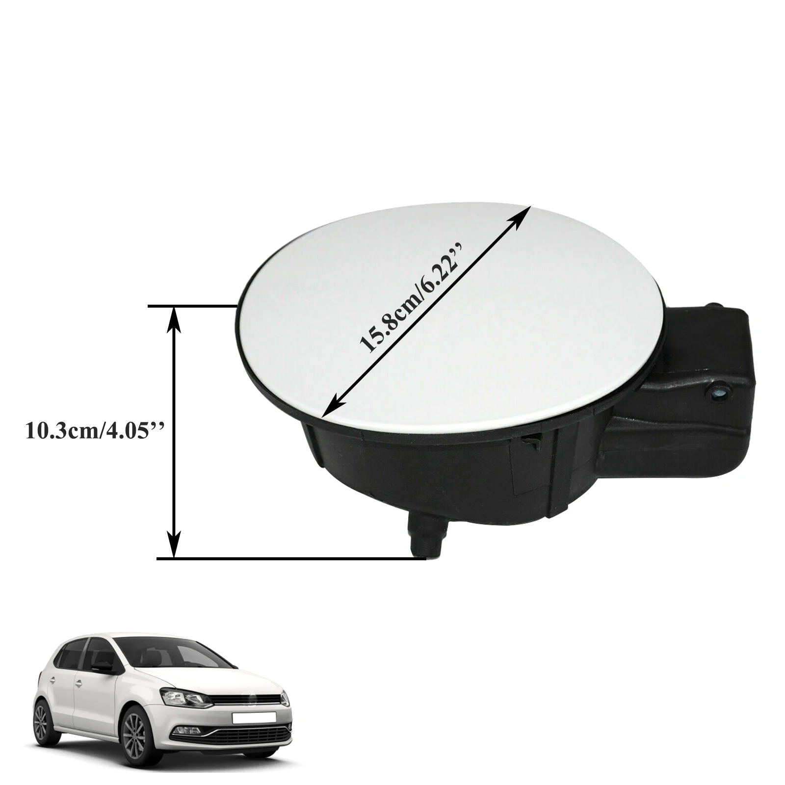 Tapa de llenado de tanque de combustible sin imprimación, cubierta de Gas, tapa de solapa para VW Polo 2011, 2012-2019, 6R0809857, accesorios de