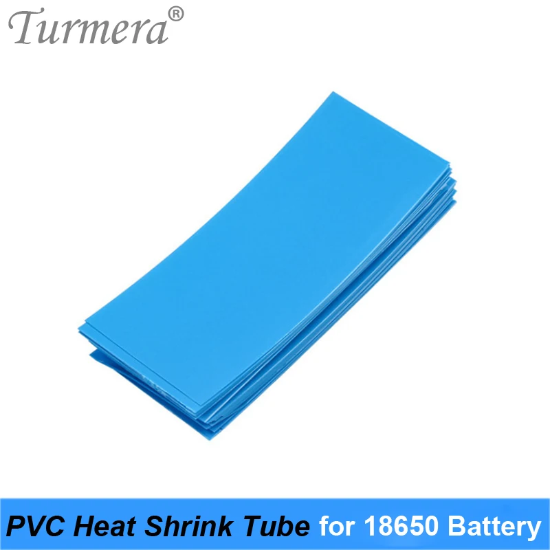 Turmera-Tubo termorretráctil de PVC, envoltura de batería de litio 100, tamaño de 18650mm, reemplazo de tubo para cigarrillo electrónico Mod, DIY, 7 colores, 18,5 piezas