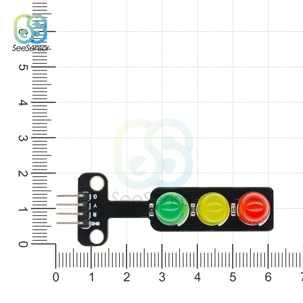 Mini 5V Traffic Light LED Display Module for Arduino Red Yellow Green 5mm LED RGB Traffic Light