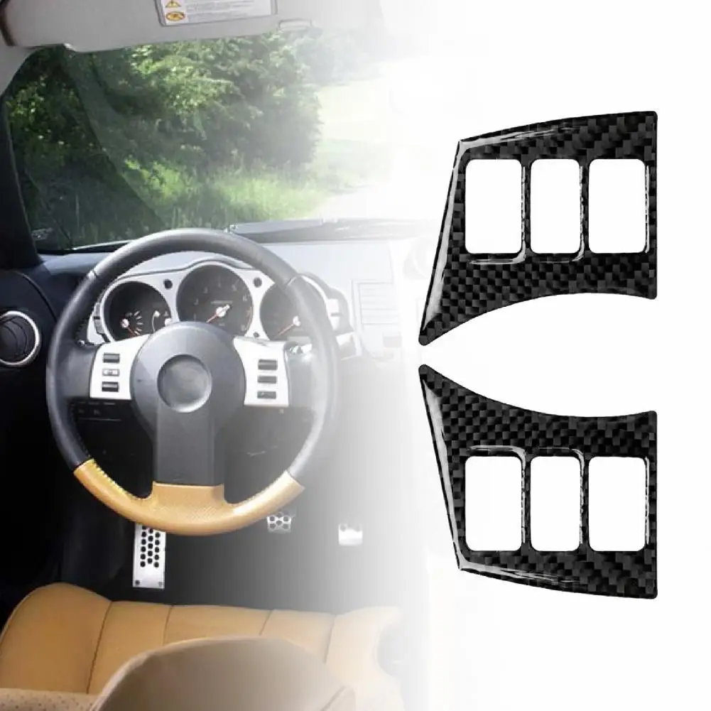 

Button Stickers Steering Wheel Universal Steering Wheel Panel Button Cover Decoration Frame Auto Sticker 1 Pair