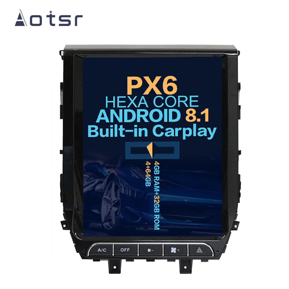 

Aotsr 12.1“ Vertical screen Android 8.1 Car DVD Multimedia player GPS Navigation For Toyota Land Cruiser LC 200 2016-2018