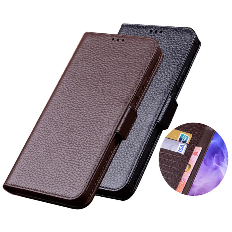 Natural Leather Wallet Phone Case Credit Card Holder Pocket For NOKIA 5.4/NOKIA 3.4/NOKIA 2.4 Phone Bag Kickstand Coque Funda