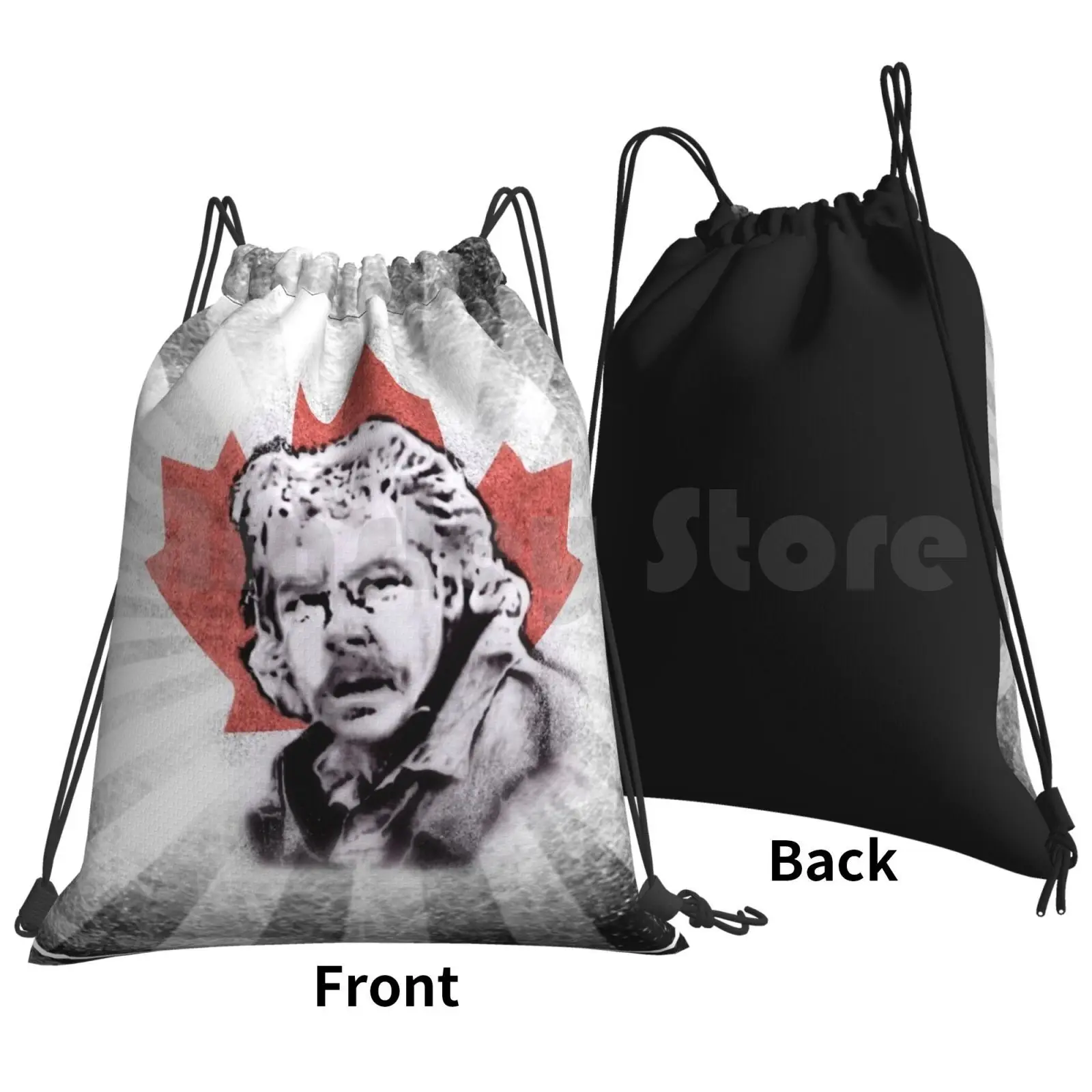 Rowsdower! Backpack Drawstring Bag Riding Climbing Gym Bag Zap Rowsdower Final Sacrifice Canada Canadian Maple Leaf Hero