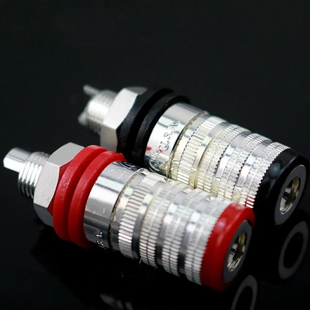 Haldane-Terminal de altavoz chapado en plata HIFI CMC 838S-AG, poste amplificador de encuadernación, reproductor de CD y DVD, altavoz, conector Jack Teriminal, 4 Uds.