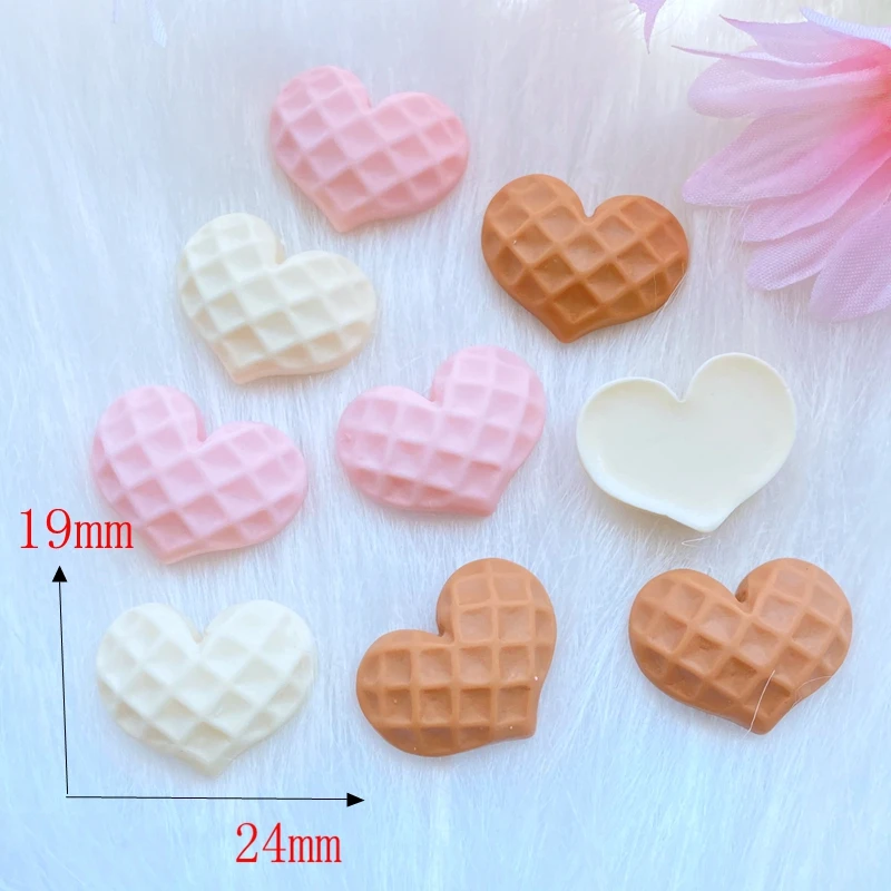 12Pcs New Cute Heart-Shaped Flat Back Resin Cabochons Scrapbooking DIY Jewelry Craft Decoration Accessorie Q89