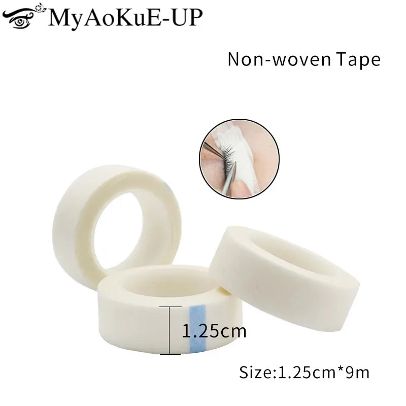 White 24 Rolls Non-woven Wrap Medical Tape Eyelash Extension Lint Free Eye Pads White Silk Paper Under Patches Medical Tapes