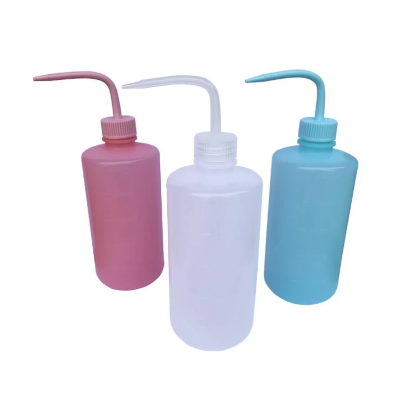 250ml 3pcs/pack narrow mouth PE lab wash bottle Plastic squeeze bottle with screw closure tattoo wash plastic