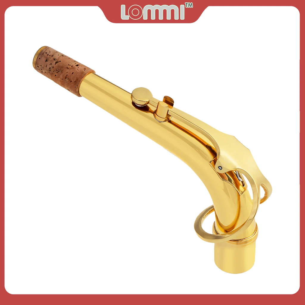 

LOMMI Alto Saxophone Neck Brass Bend Neck Sax Replacement Part Sax Accessory Fit For Selmer Alto Saxophone