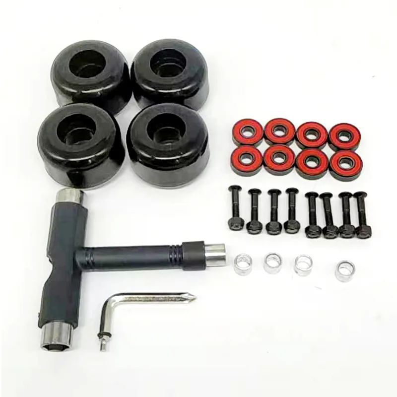 Four Wheel Sliding Plate Accessories 54mm Sliding Plate Wheel Screw Nut Tool Bearing Gasket Combination