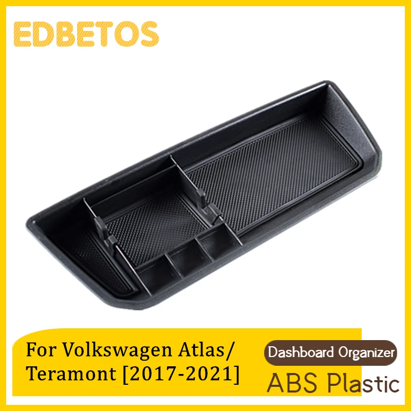 Teramont Dashboard Storage Box Organizer For Volkswagen Atlas 2018-2020 2021 2022 2023 Interior Phone Holder Center Console Tray