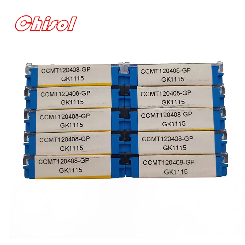 Cnc แทรกคาร์ไบด์ CCMT060204-GP CCMT060208-GP CCMT09T304-GP CCMT09T308-GP CCMT120404-GP GP1115 GP1125 การประมวลผลเหล็ก