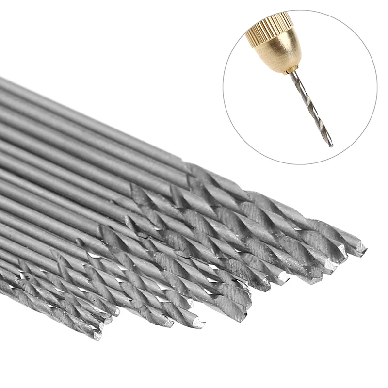 Set di punte elicoidali in acciaio bianco HSS 16 pezzi 0.8-1.5mm per trapani elettrici A0KF