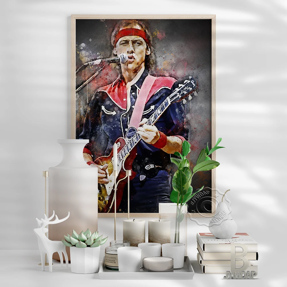 British Guitarist Mark Knopfler Prints Poster, Rock Music Band Lead Singer Guitarist Art Prints Rock Fans Collect Home Decor