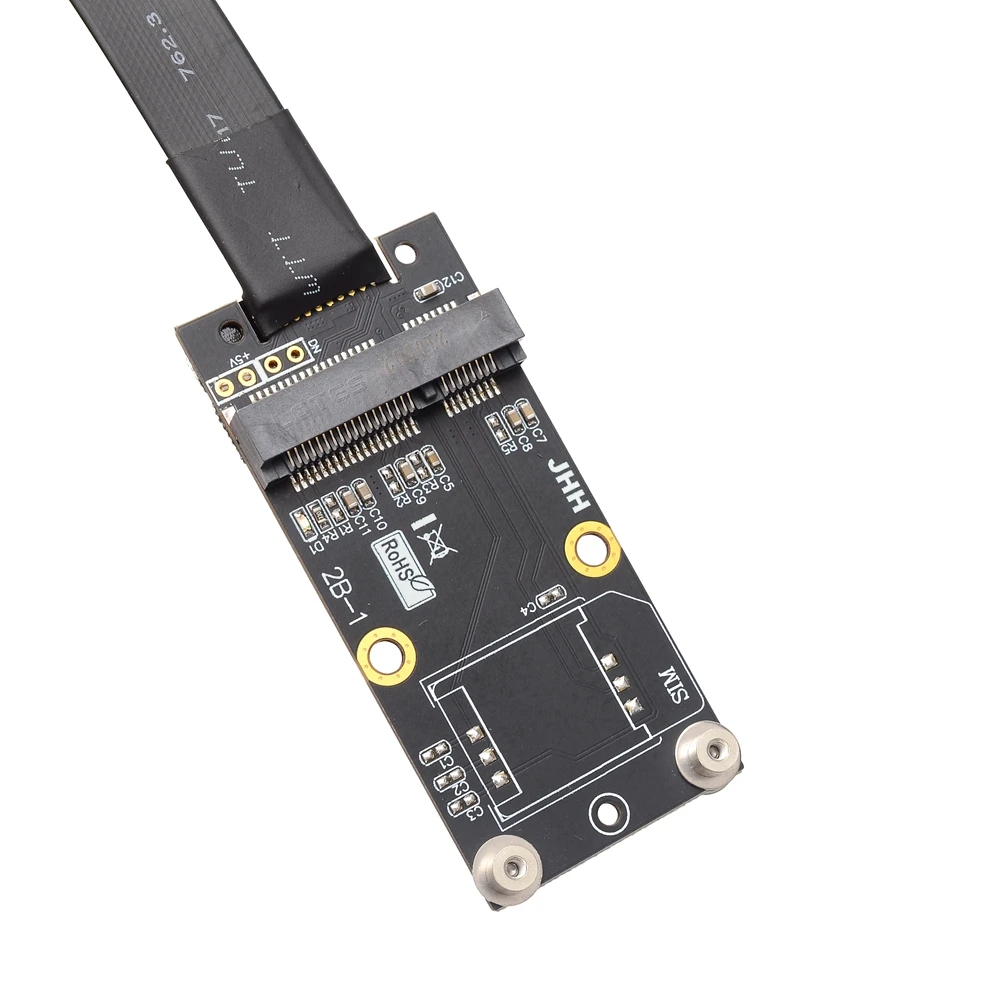 mPCIe to M.2 key A.E. extension cable , mini pcie mPCI-e Card to NGFF M2 A.E. slot extension adapter cable Customized Length