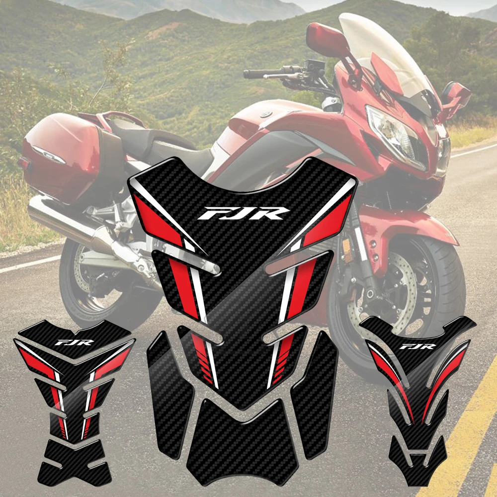 For Yamaha FJR 1300 FJR1300 A/AS/ABS 3D Carbon-look Motorcycle Tank Pad Protector Sticker