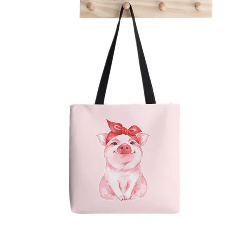 Funny Shopper Otter Family Tote Bag Printed Tote Bag women Harajuku shopper handbag girl Shoulder shopping bag Lady Canvas Bag