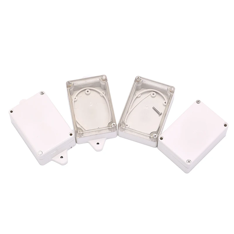 1PC Waterproof Plastic Electronic Instrument Project Cover Box Accessories Enclosure Case Clear Transparent/ White 85x58x33mm