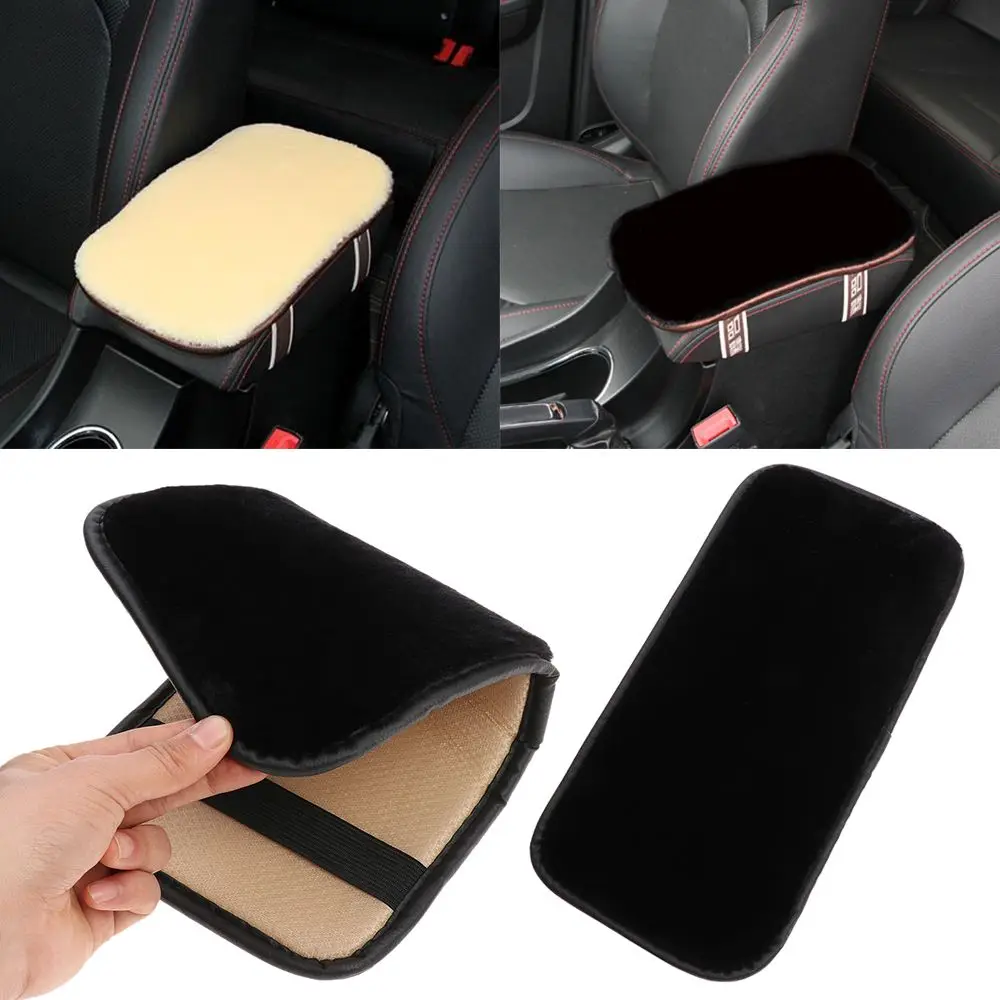 Vehicle Leather Seat Supports Padding Protective  Console Box Mat Cushion Case Arm Rest  Pad  Car SUV Armrest Cover