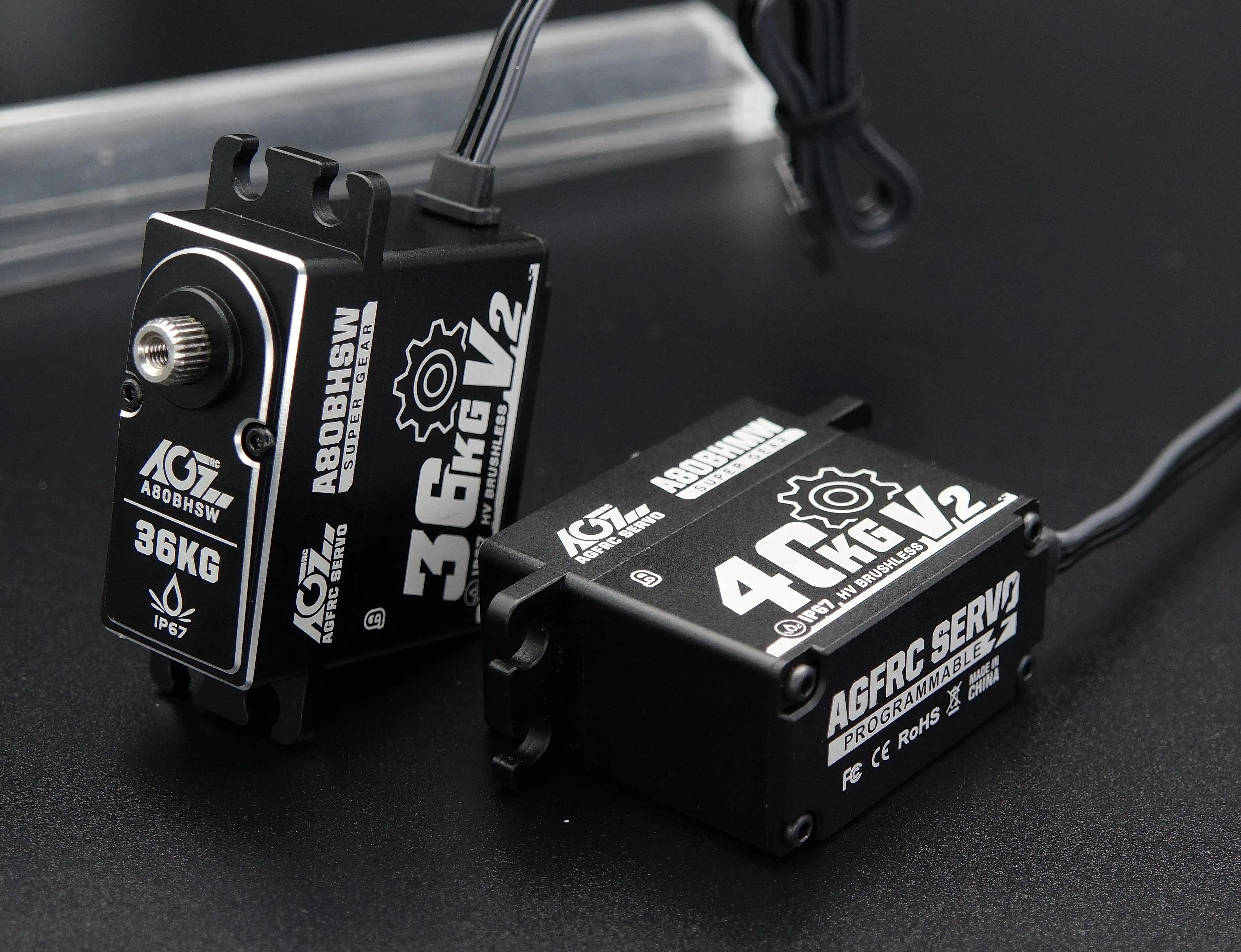 Agfrc wasserdicht a80bhsw v2 36kg hohes Drehmoment 0,071 Sek. Programmier bares bürstenloses Servo für Offroad RC Auto LKW Monster Truck – Detail 3