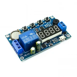 5.0V-60V Timer Relay Delay Module Digital Timer Relay On-Off Controller with Buzzer Alarm, 24H Timing, 5 Time Periods Adjustable