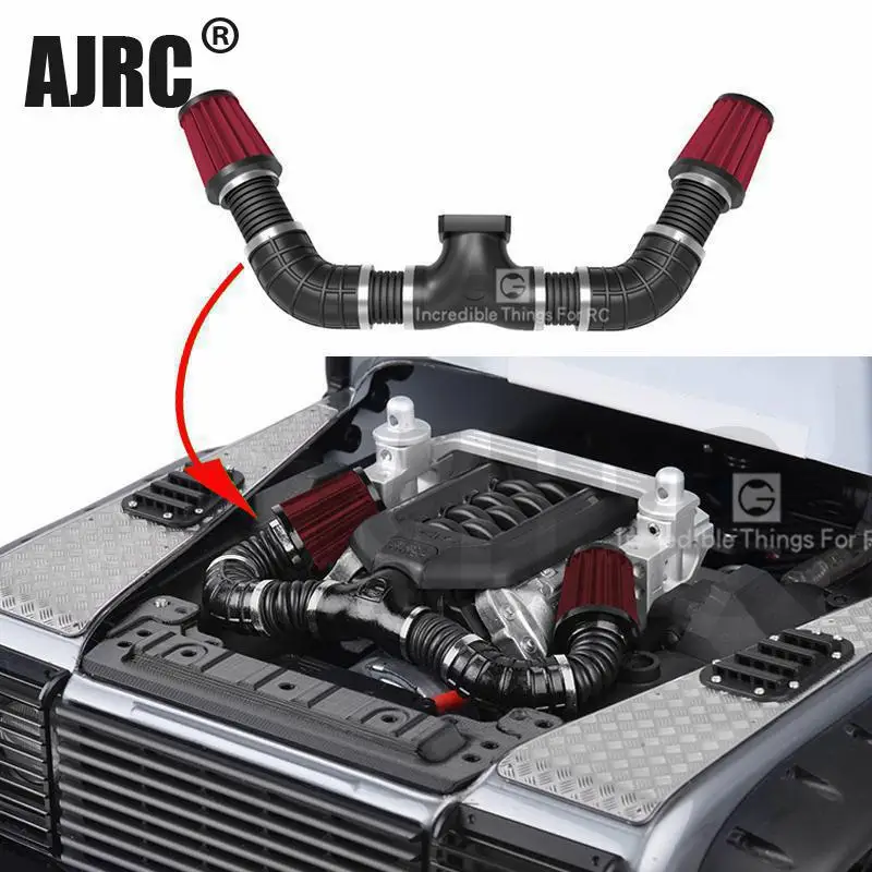 

Simulated Engine Intake Air Filter Kit For For 1/10 RC Crawler Car Trax TRX4 Defender Bronco 90046 D90 DD10 Axial Scx10 II