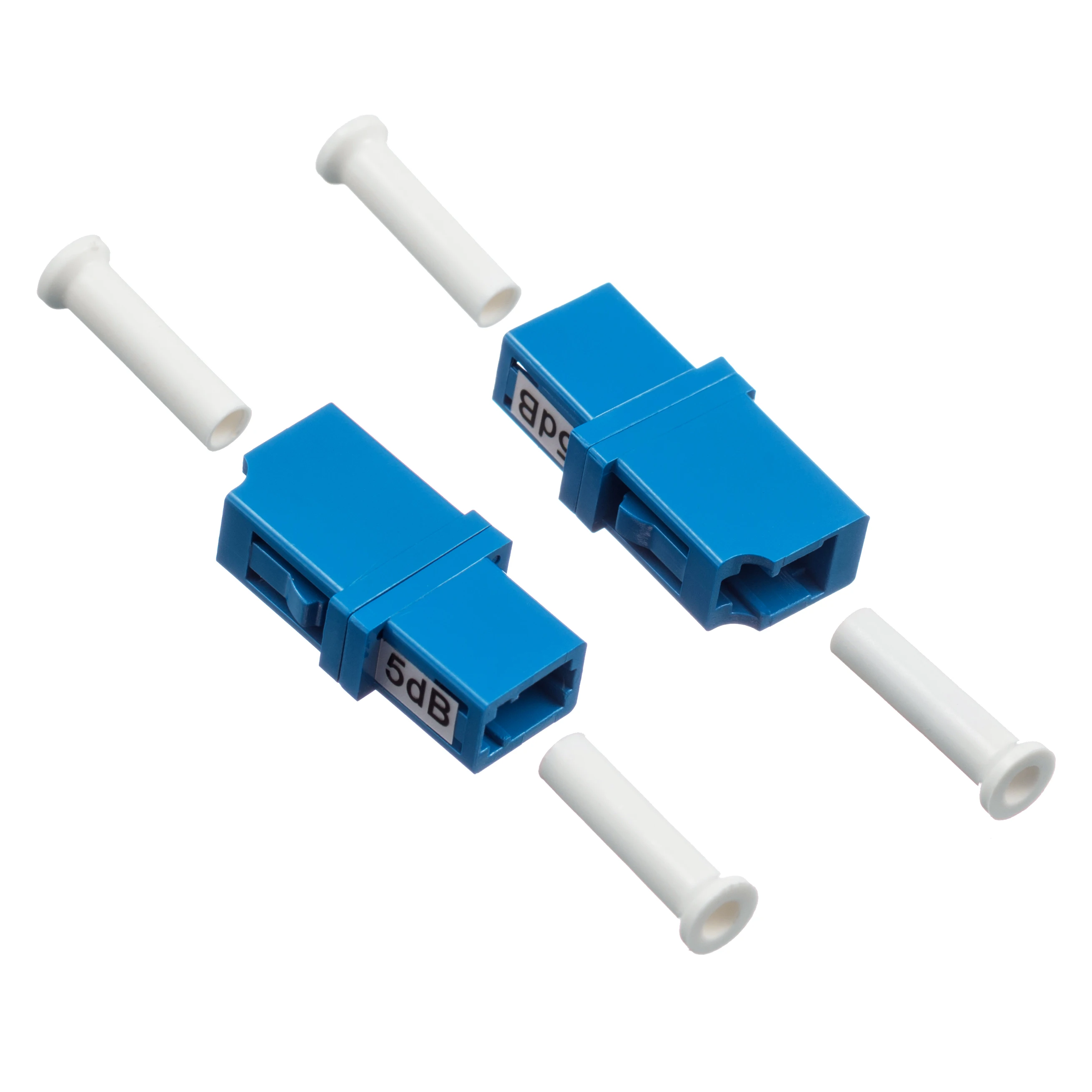 5 PCS LC/UPC Fiber Attenuator 1dB -15dB  Flange Attenuator  Fiber Connector Butt LC Coupler Flange Head Optical Fiber Adapter