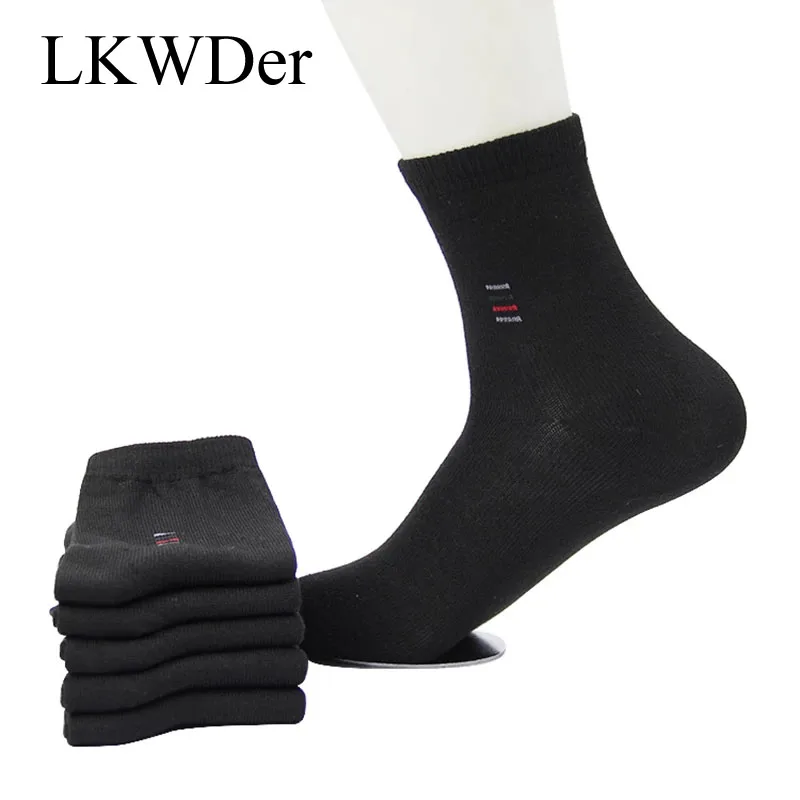 LKWDer 6 Pcs=3 Pairs Classic Business Brand Men\'s Socks Calcetines Hombre Socks Men High Quality Cotton Casual Male Socks Meias