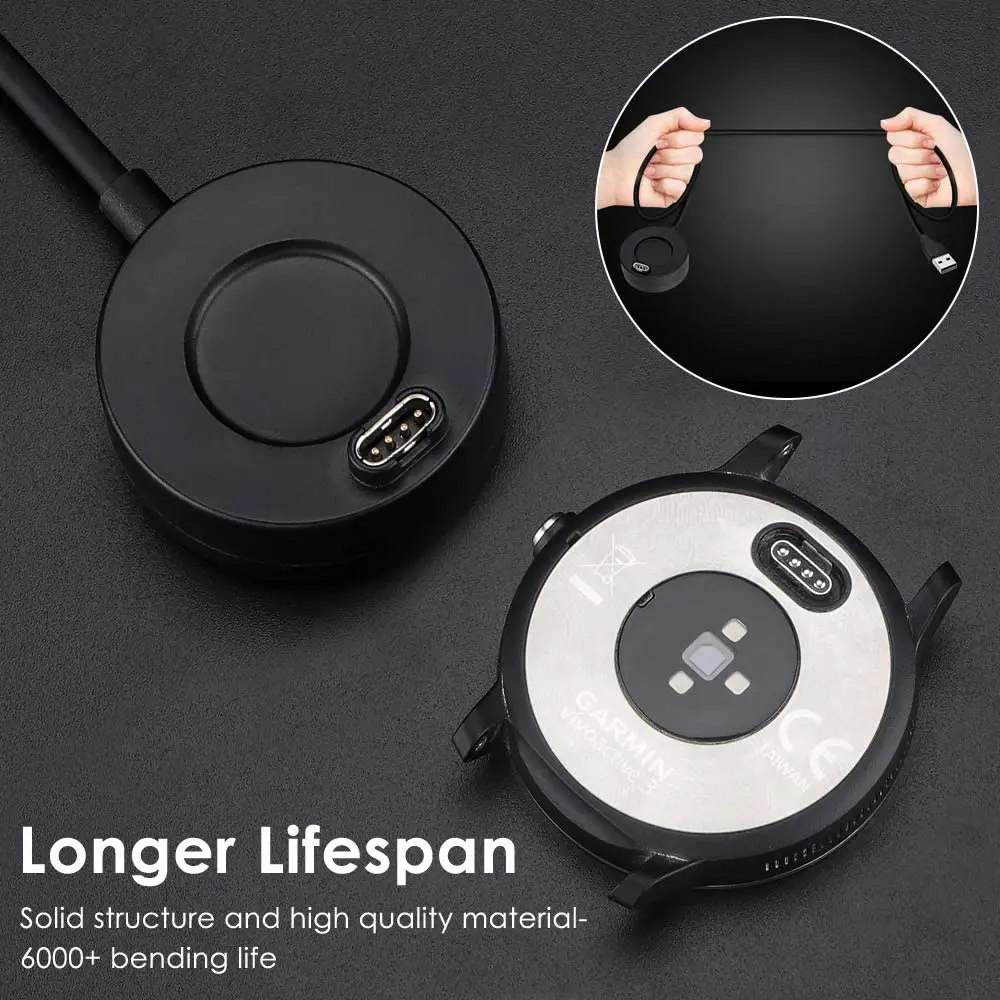Şarj ünitesi USB şarj kablosu kablosu Garmin Fenix 5/5S/5X artı 6/6S/6 artı/6S 6X pro safir Venu Vivoactive 4/3 945 245 45 Quatix 5
