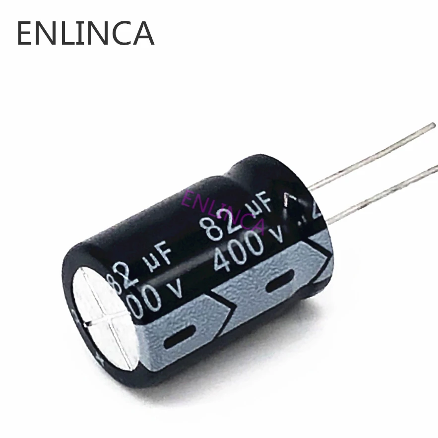 2 sztuk/partia 400V 82UF wysokiej częstotliwości niskiej impedancji 400V82UF aluminium kondensator elektrolityczny rozmiar 18*25 20%