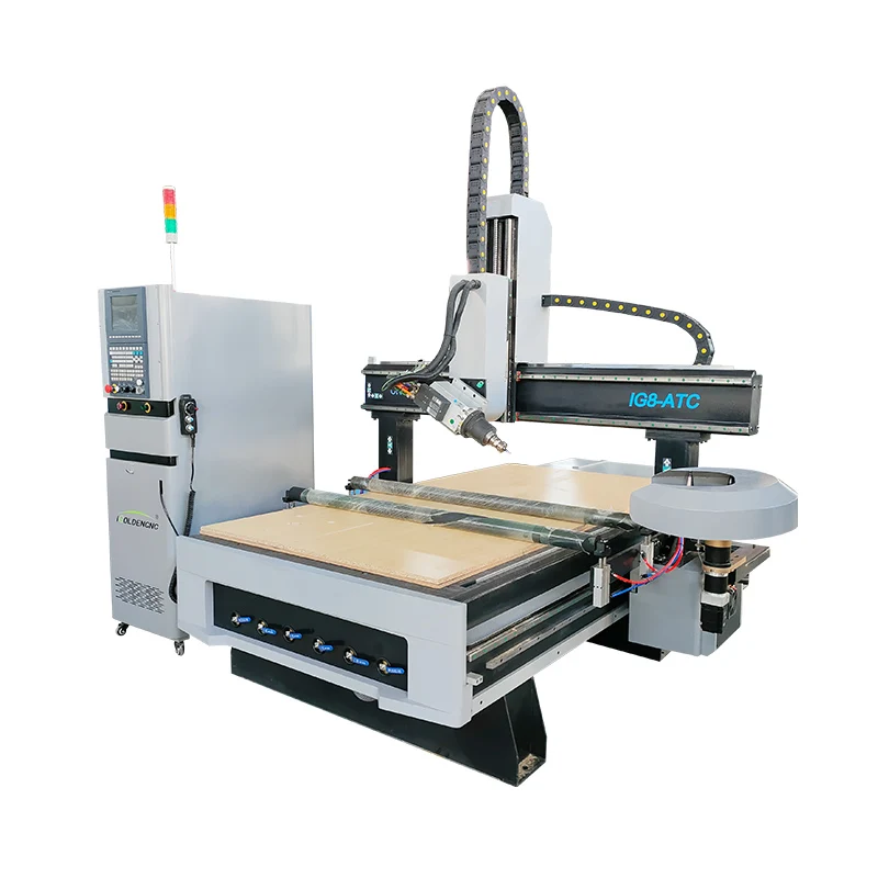 

Hot sale 1325 1530 2040 cnc wood router 4 axis atc 3d cnc kitchen cabinet making machine for mdf cutting wooden furniture door