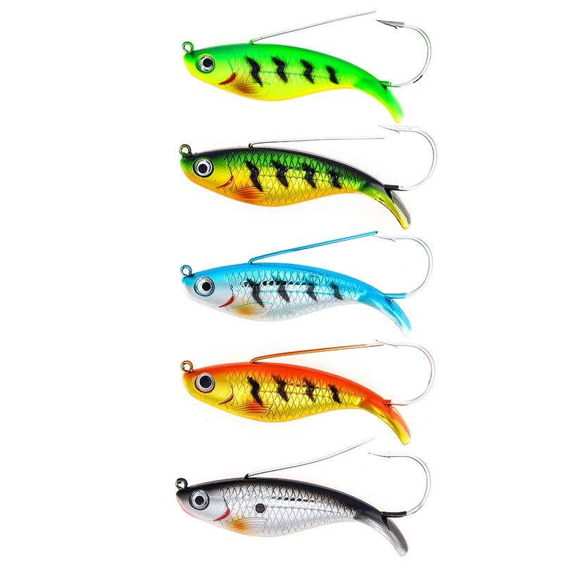 1Pcs VIB Fishing Lures 8.5cm 21.2g Winter Ice Fishing Anti Grass Single Hooks Wobblers Isca Artificial Hard Bait Bass Tackle