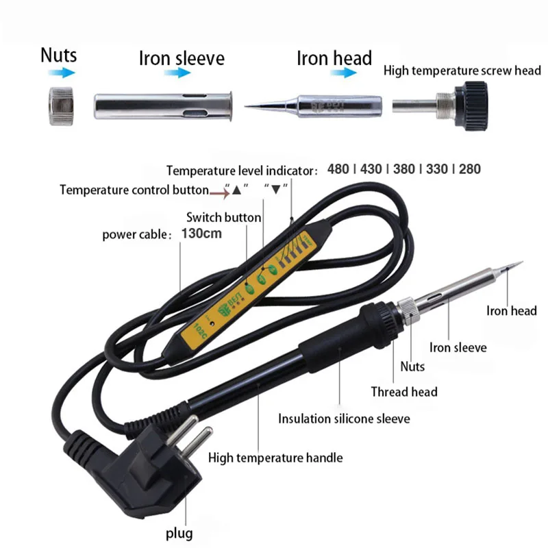 Mini soldering iron soldering station temperature control soldering iron thermostat electric iron