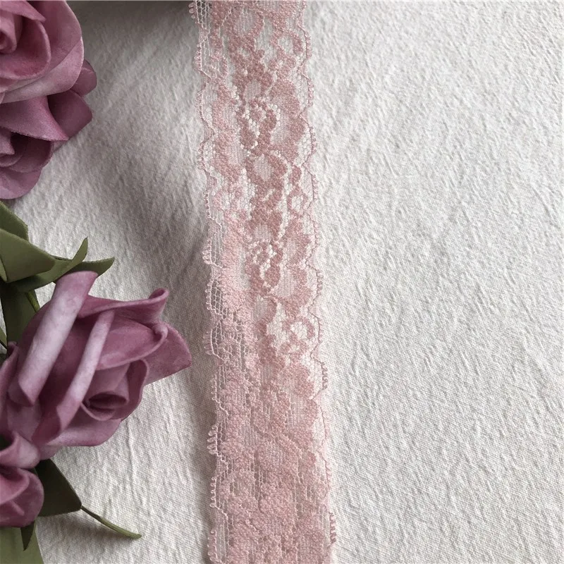 Pale Pink  High S1770 3CM Quality Pure Cotton Lace Sewing Household Clothing Accessories Diy Material Wedding Decoration