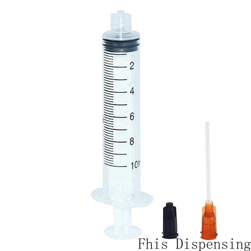 

10ml/10cc Syringes 1.5" 15G Blunt Tip Fill Needles and Black Hat Pack of 5