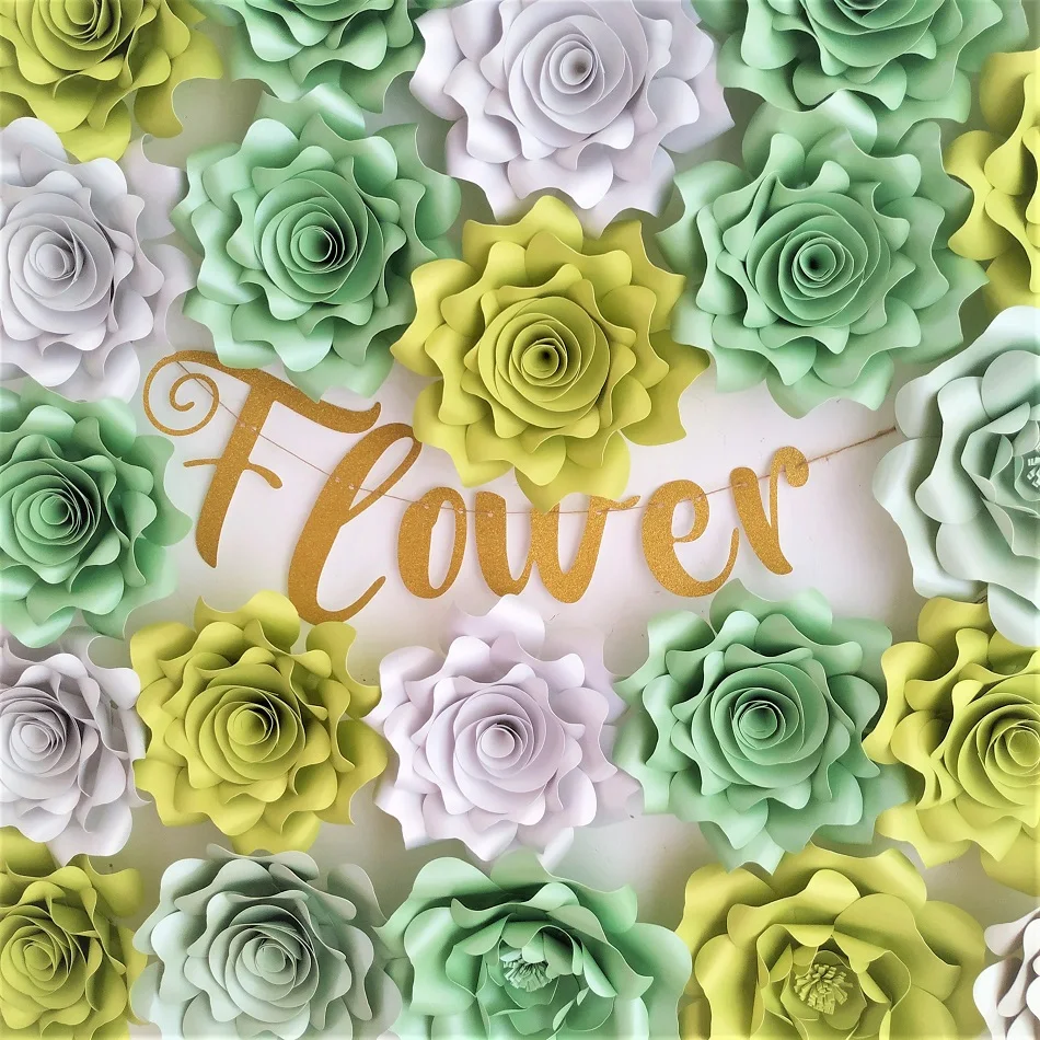 2018 DIY Paper Flowers 15CM Paper Rose For Wedding & Event Decorations Backdrops Deco Baby Nursery Fashion Show Video Tutorials