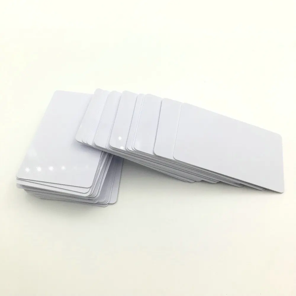 50PCS/Box Inkjet Two Sides Printing Blank PVC ID Card Without Chip For Epson for Canon Printer 85.6*54*0.76mm