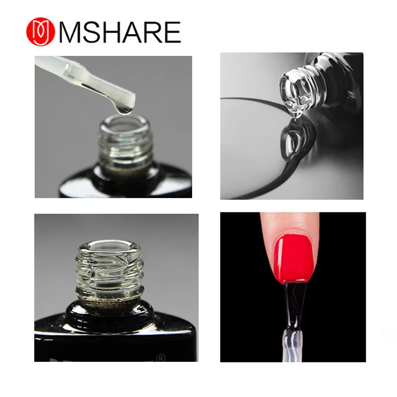 MSHARE Nail Glue Base Coat 3 in 1 Base Gel  Slip Solution 250g 250ml Soak Off Health Resin UV Varnish