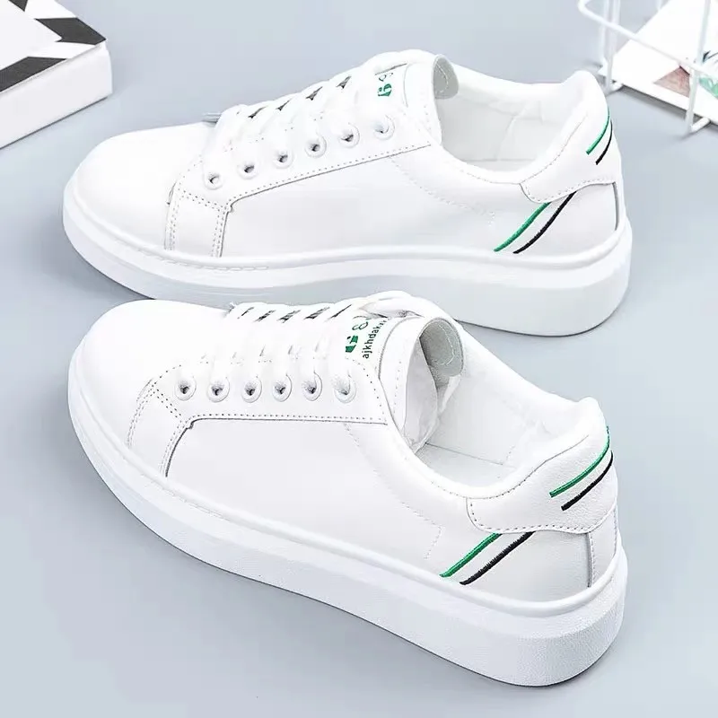 2021 de las mujeres de blanco zapatillas de plataforma zapatos de mujer cómodo Simple estudiante de la Escuela de Vulcanize calzado de Hip Hop