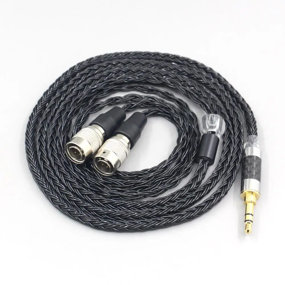 16 Core 7N OCC Black Braided Earphone Cable For Mr Speakers Alpha Dog Ether C Flow Mad Dog AEON Headphone LN007429