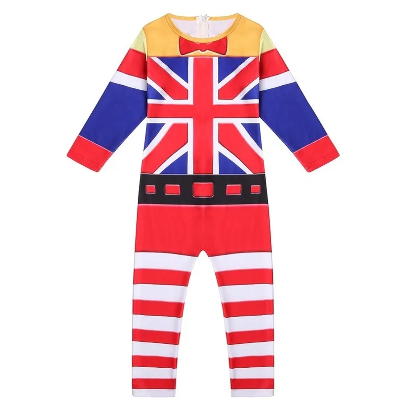 Christmas Children's Costumes Cosplay National Flag Nutcracker One-piece Mask Set Boys Party Costumes Kids Christmas Clothes