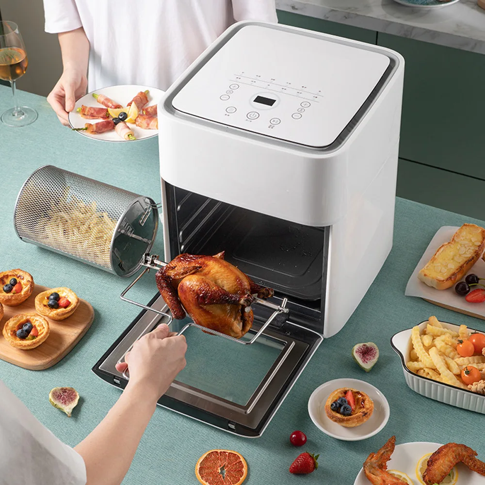 Household Air Fryer Without Oil Multifunctional Large capacity 12L Chicken Visual Oven Intelligent Oil-free Electric Fryer