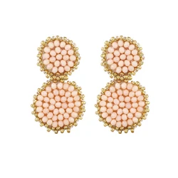 New Statement Earrings Crystal Ear Drop Earrings Beads Handmade Tassel Dangle Earrings Bohemian Wedding Party Jewelry Wholesale