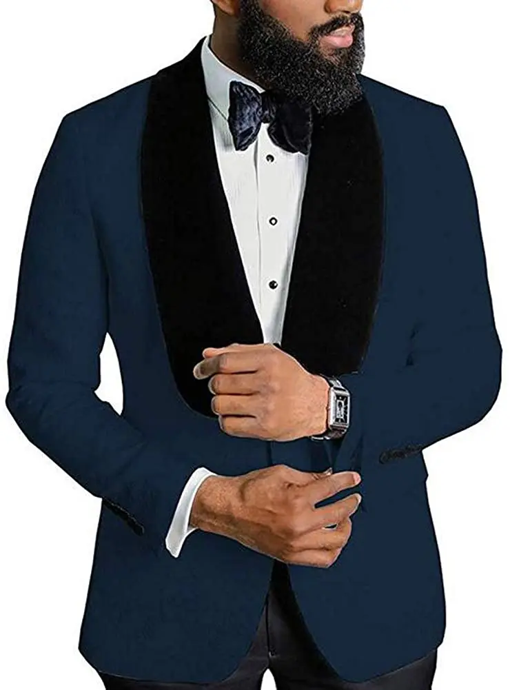 Abito da uomo Casual Blazer floreale smoking da ballo scialle di Tweed risvolto cena festa giacca sposi