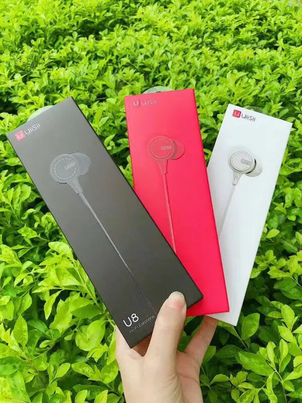 UiiSii 유선 스포츠 가죽 헤드셋, 딥 베이스 스테레오 이어버드 마이크, 아이폰 삼성 화웨이 샤오미 비보용, 1.2M 인이어