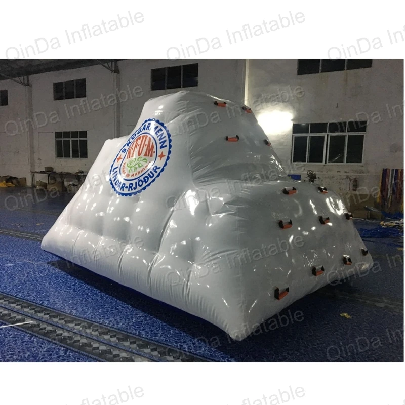 

PVC 0.9mm Tarpaulin Water Park Games Inflatable Iceberg Water Toy, Inflatable Rock Climbing At Sea For Adults