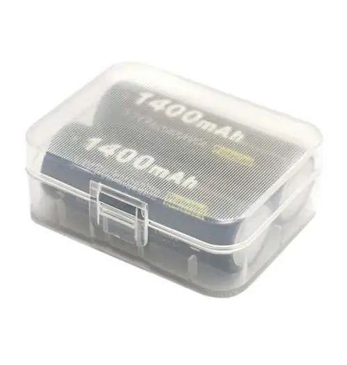 

500pcs/lot Hard Plastic 18650 Lithium Battery Storage Box Case Organizer 2 slots for 2 x 18650 Batteries Holder Container