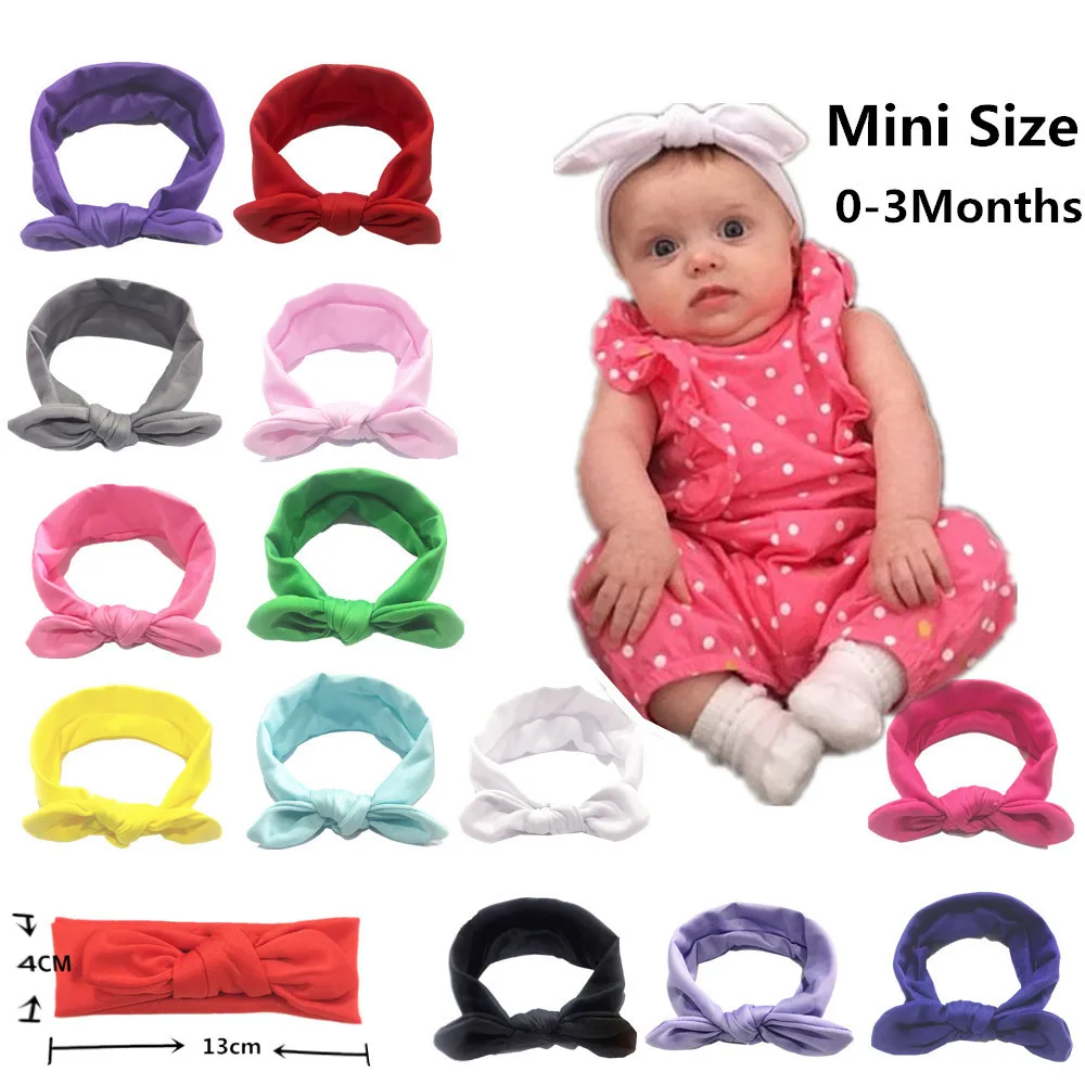 1pc bow baby girls headbands Hot selling European and American Baby hair band Stretch cloth bunny ears headband baby headdress